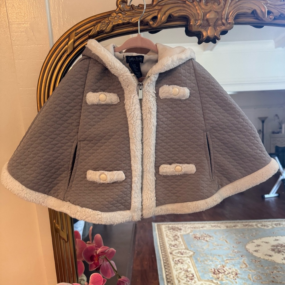 Cynthia Rowley Quilted Gray Zippered Cape (18M)